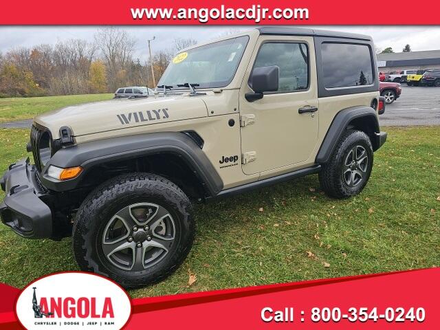 Used 2022 Jeep Wrangler Willys Sport with VIN 1C4GJXAG8NW223441 for sale in Angola, IN