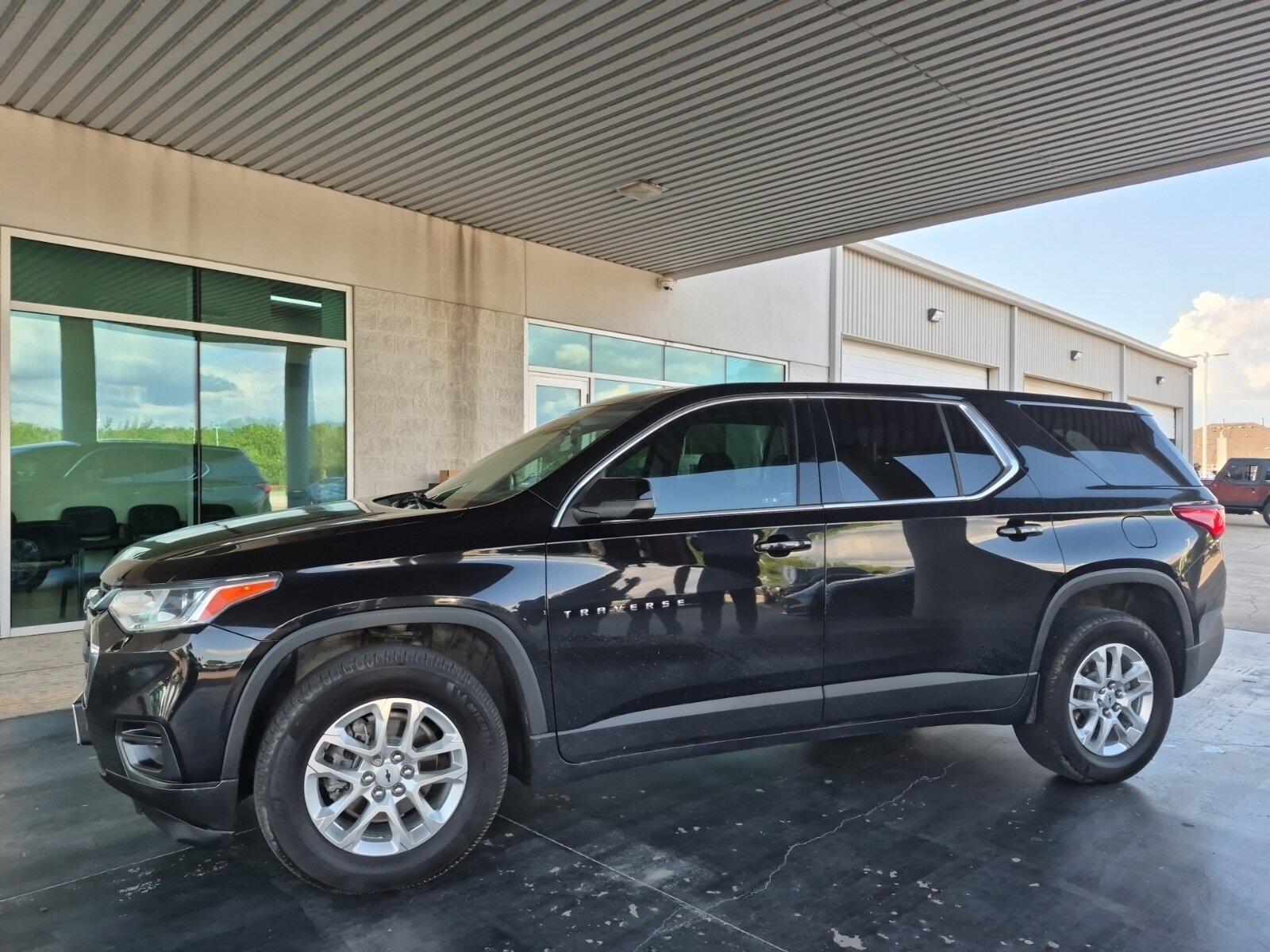 Used 2021 Chevrolet Traverse LS with VIN 1GNERFKWXMJ113638 for sale in Huntsville, TX