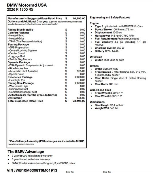 2026 BMW R 1300 RSImage 5