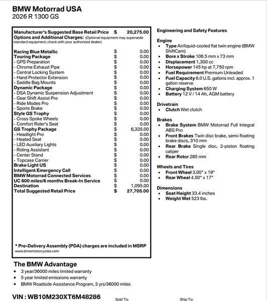 2026 BMW R 1300 GSImage 2