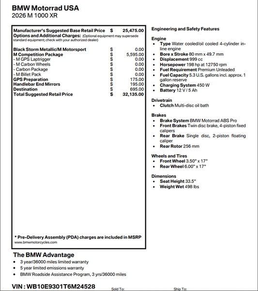 2026 BMW M 1000 XRImage 6