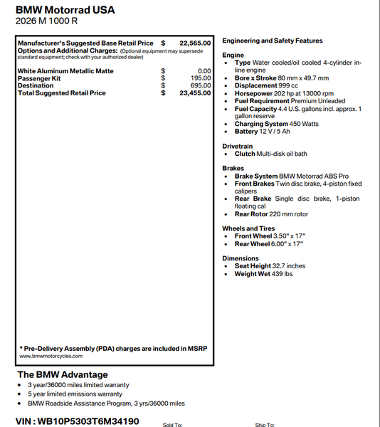 2026 BMW M 1000 RImage 5