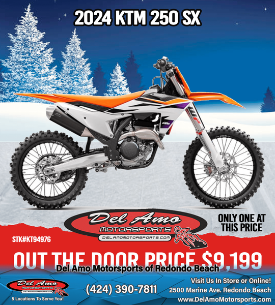 2024 KTM 250 SX-F  in a ORANGE exterior color. Del Amo Motorsports of Redondo Beach (424) 304-1660 delamomotorsports.com 