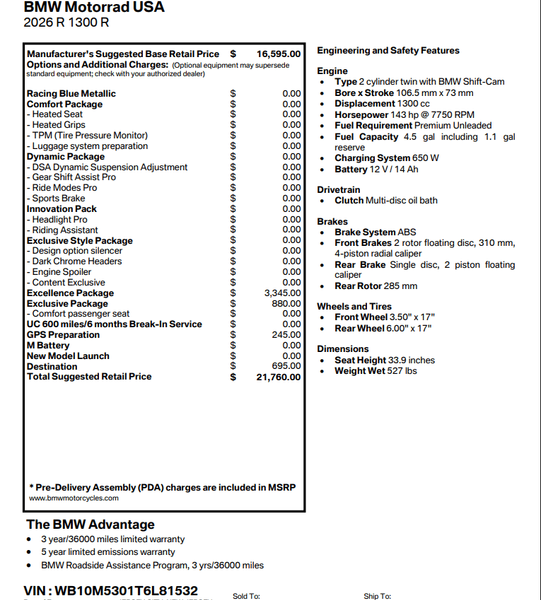 2026 BMW R 1300 RImage 4