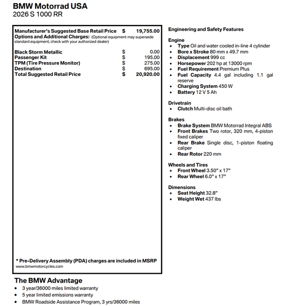 2026 BMW S 1000 RRImage 4