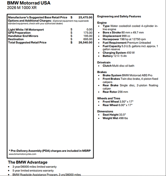 2026 BMW M 1000 XRImage 4