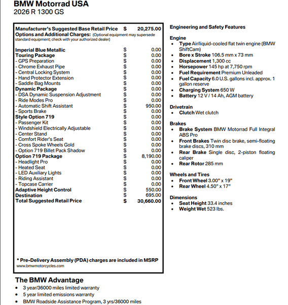 2026 BMW R 1300 GSImage 2
