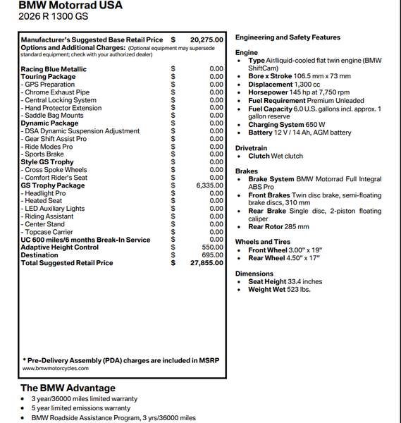 2026 BMW R 1300 GSImage 3