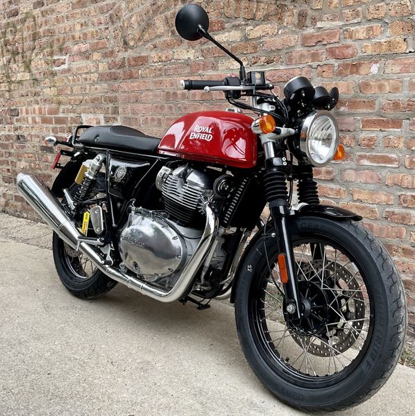 2023 Royal Enfield Continental GT   in a Red exterior color. Motoworks Chicago 312-738-4269 motoworkschicago.com 