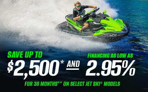 Save up to $2,500 and Finance for as low as 2.95% for 36 months on select JET SKI Models