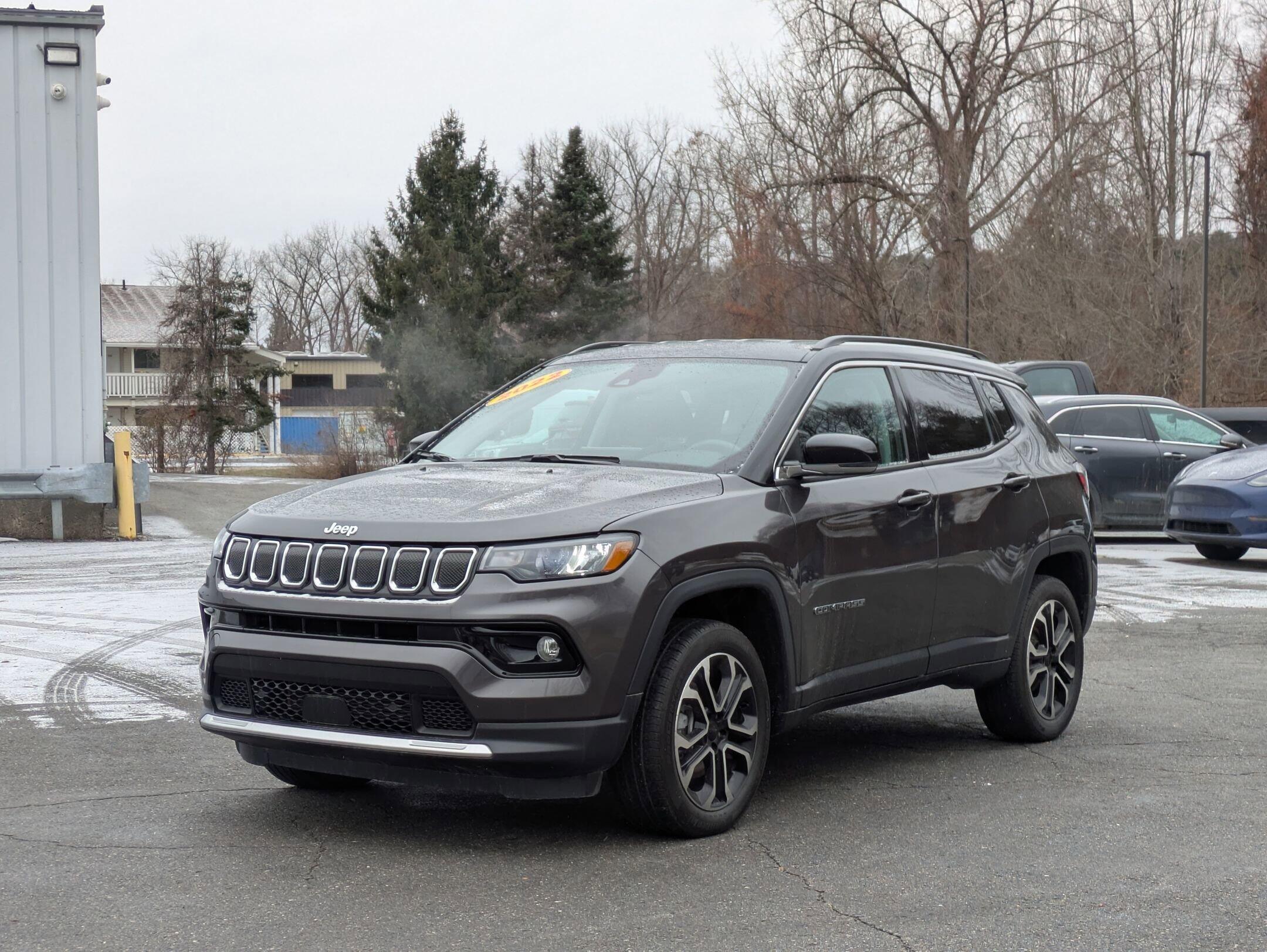 Used 2022 Jeep Compass Limited with VIN 3C4NJDCB7NT130455 for sale in Brattleboro, VT