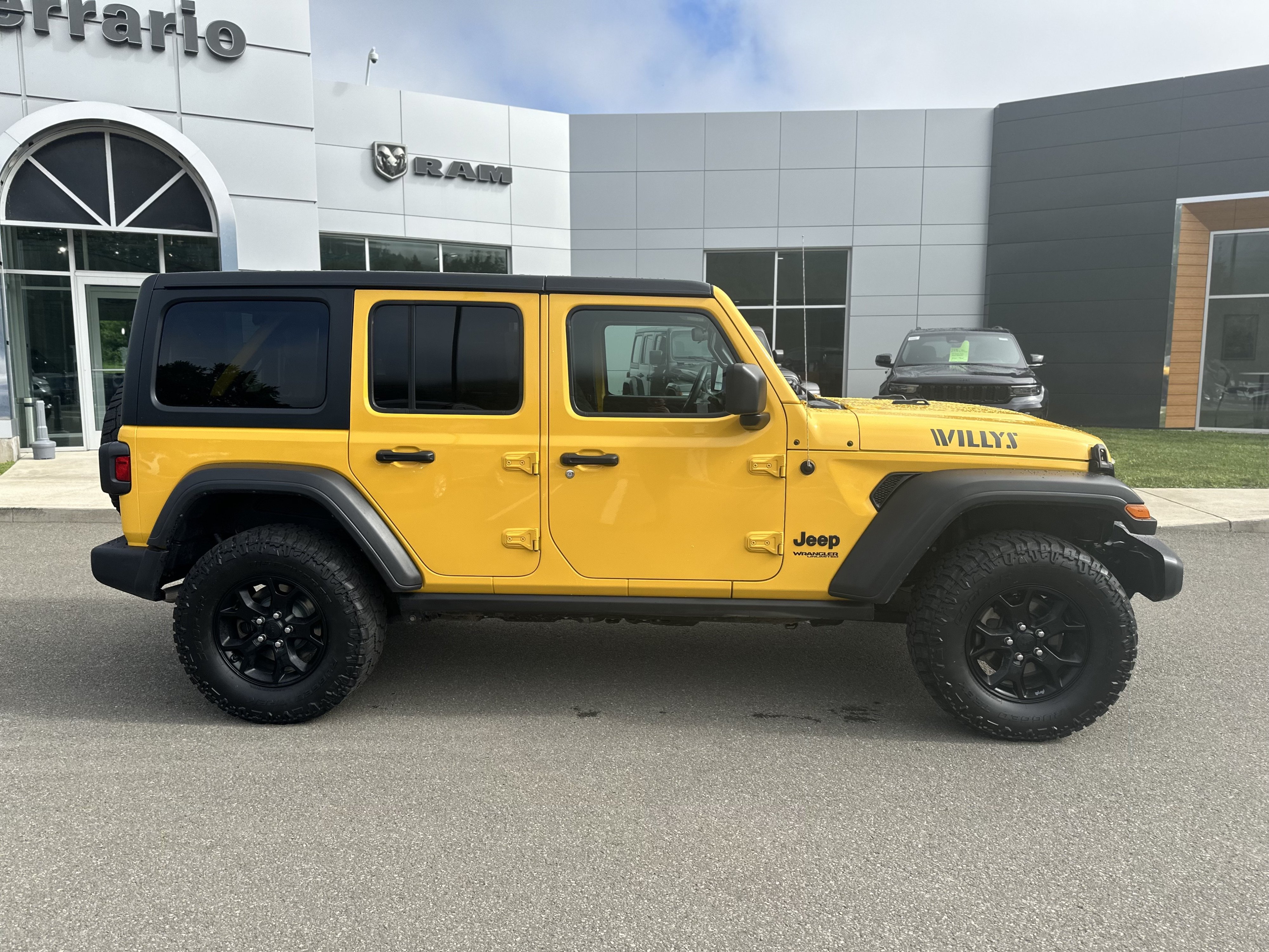 Used 2021 Jeep Wrangler Unlimited Willys with VIN 1C4HJXDN2MW762280 for sale in Elmira, NY