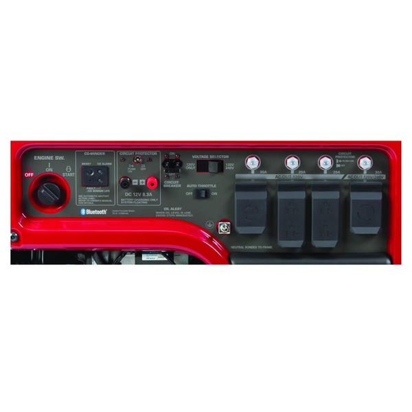 2024 HONDA POWER EM6500X2AN  in a RED exterior color. Cross Country Powersports 732-491-2900 crosscountrypowersports.com 