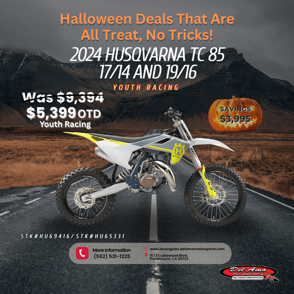 2024 HUSQVARNA TC 85 19/16  in a WHITE exterior color. Del Amo Motorsports of Los Angeles (562) 262-9181 delamomotorsports.com 