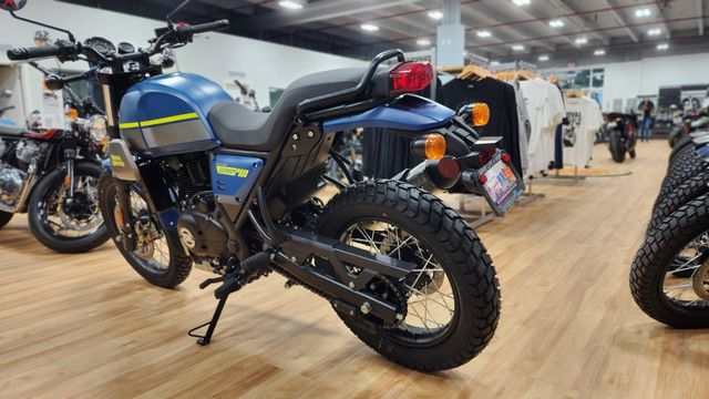 2023 Royal Enfield SCRAM 411  in a SKY LINE BLUE exterior color. Royal Enfield Motorcycles of Miami (786) 845-0052 remotorcyclesofmiami.com 