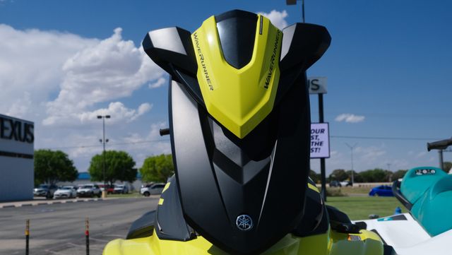 2023 YAMAHA VX CRUISER HO WAUDIO LI  in a LIME YELLOW exterior color. Family PowerSports (877) 886-1997 familypowersports.com 