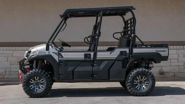 2024 KAWASAKI Mule PROFXT 1000 LE Ranch Edition in a SILVER exterior color. Family PowerSports (877) 886-1997 familypowersports.com 