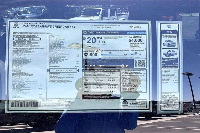 New 2026 RAM 1500 Laramie Crew Cab 4x4 5