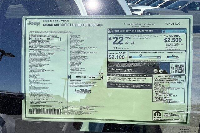 New 2027 Jeep Grand Cherokee Laredo Altitude 4x4Image 16