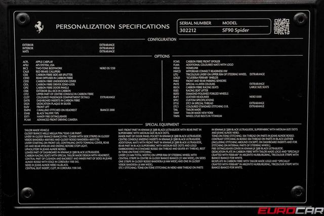 Used 2024 Ferrari SF90 Spider *TAILOR MADE * CARBON RACING SEATS * FULL PPF*Image 15