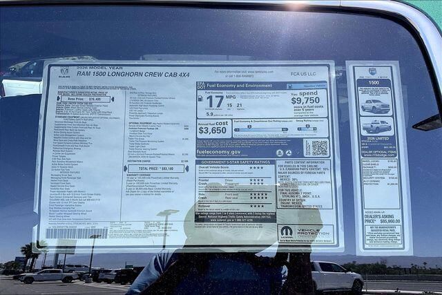 New 2026 RAM 1500 Limited Longhorn Crew Cab 4x4 5