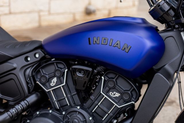 2024 INDIAN MOTORCYCLE SCOUT ROGUE SIXTY ABS SPRT BL SMOKE 49ST in a BLUE exterior color. Family PowerSports (877) 886-1997 familypowersports.com 