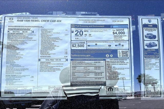New 2026 RAM 1500 Rebel Crew Cab 4x4 5