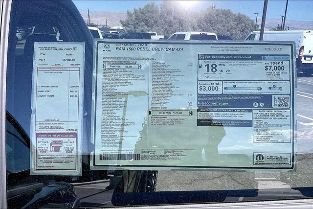 New 2027 RAM 1500 Rebel Crew Cab 4x4 5