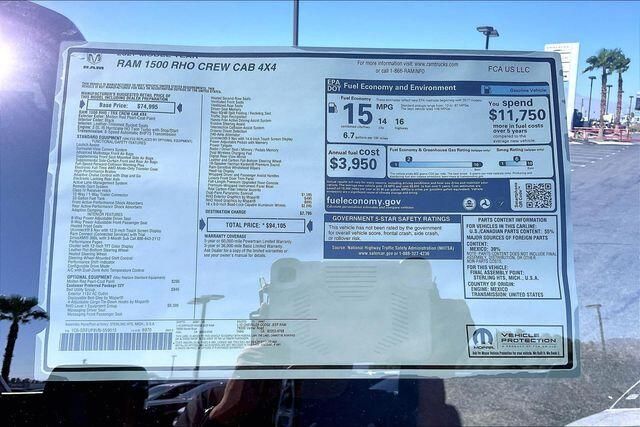New 2027 RAM 1500 RHO Srt Crew Cab 4x4 5