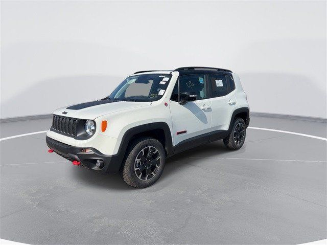 2023 Jeep Renegade Trailhawk 4x4 in a Alpine White Clear Coat exterior color and Blackinterior. McPeek