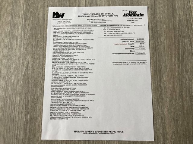 2023 FOX MOUNTAIN 235RLS  in a HARMONY exterior color. Legacy Powersports 541-663-1111 legacypowersports.net 
