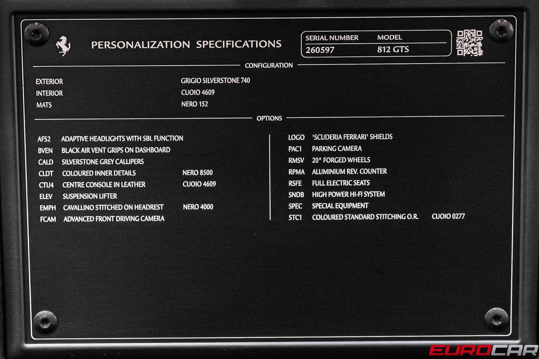 2021 Ferrari 812 GTS *SUSPENSION LIFTER * CUSTOM WHEELS*Image 21