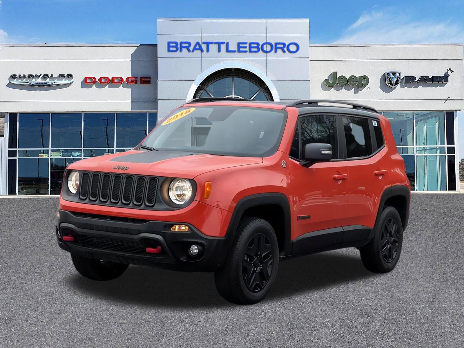 Used 2018 Jeep Renegade Trailhawk with VIN ZACCJBCB0JPH22129 for sale in Brattleboro, VT