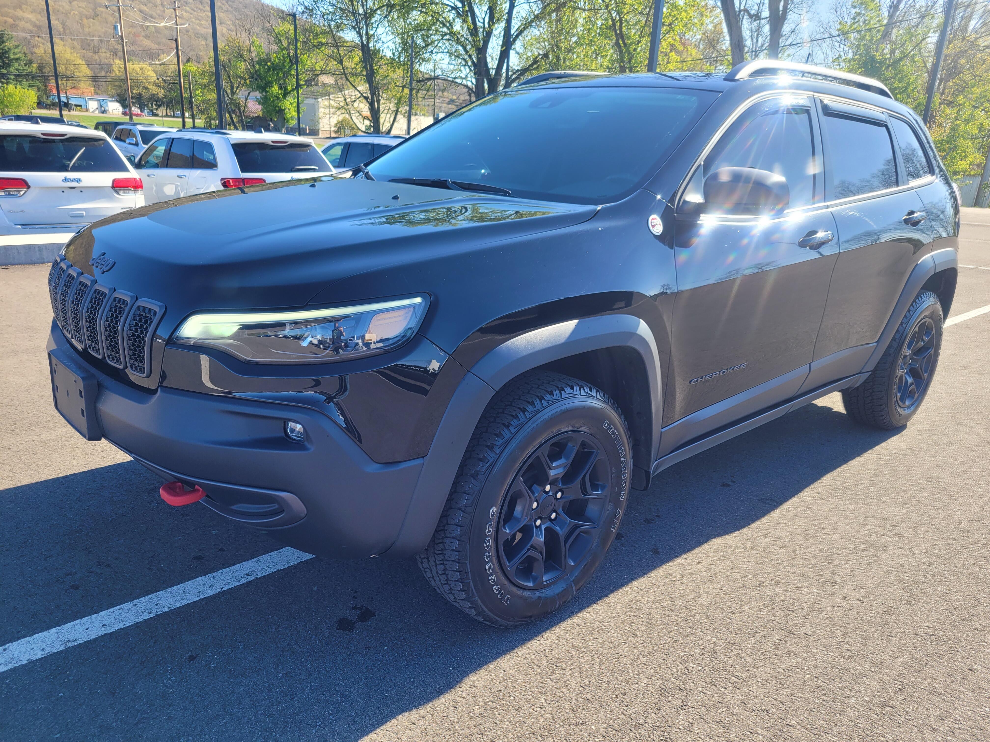 Used 2021 Jeep Cherokee Trailhawk with VIN 1C4PJMBX3MD101416 for sale in Elmira, NY