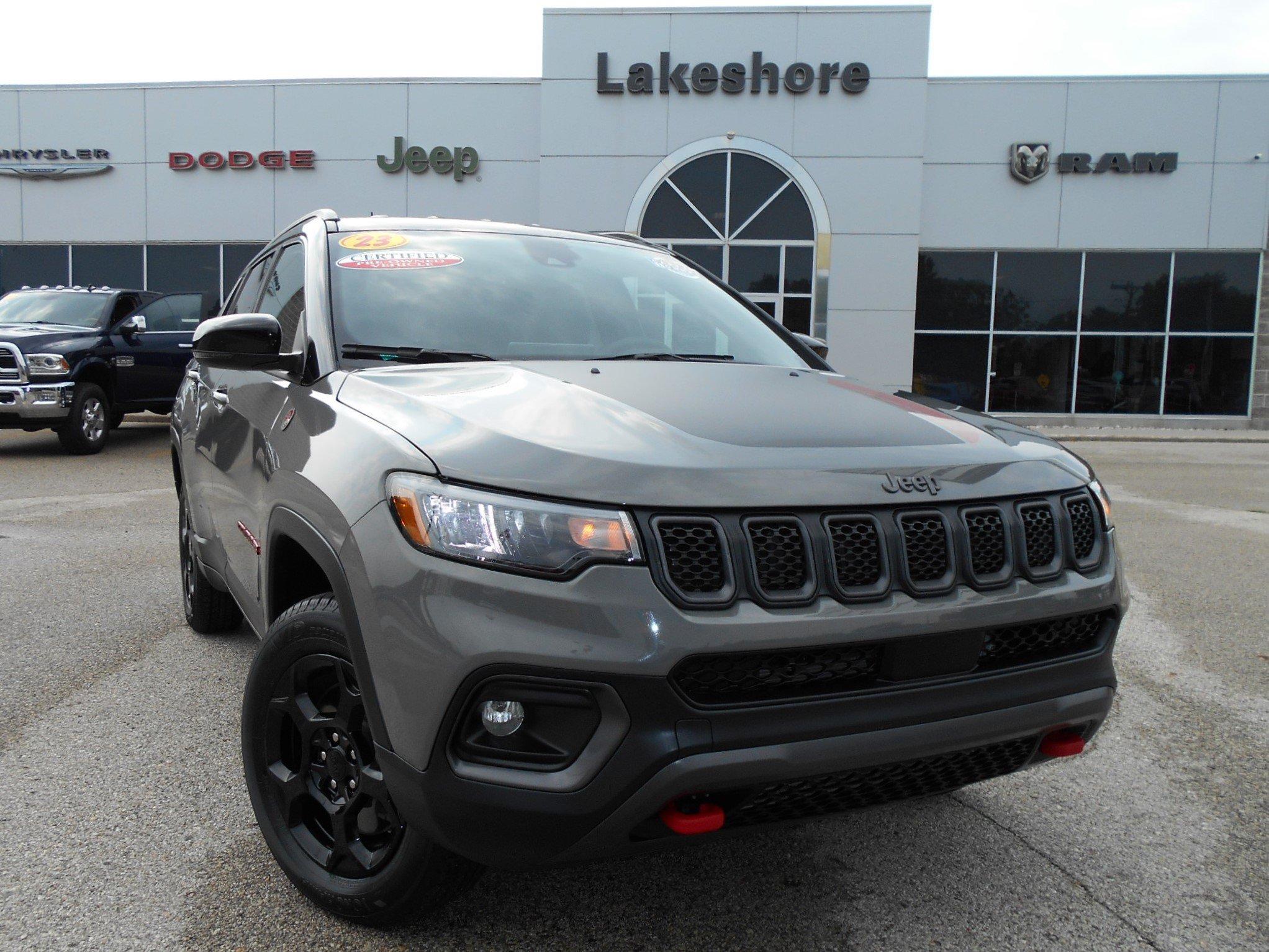 Certified 2023 Jeep Compass Trailhawk with VIN 3C4NJDDN9PT530996 for sale in Montague, MI