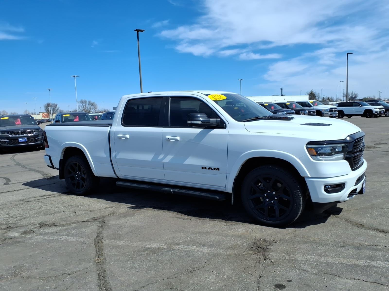 Used 2021 RAM Ram 1500 Pickup Laramie with VIN 1C6SRFRM6MN658168 for sale in Mankato, Minnesota