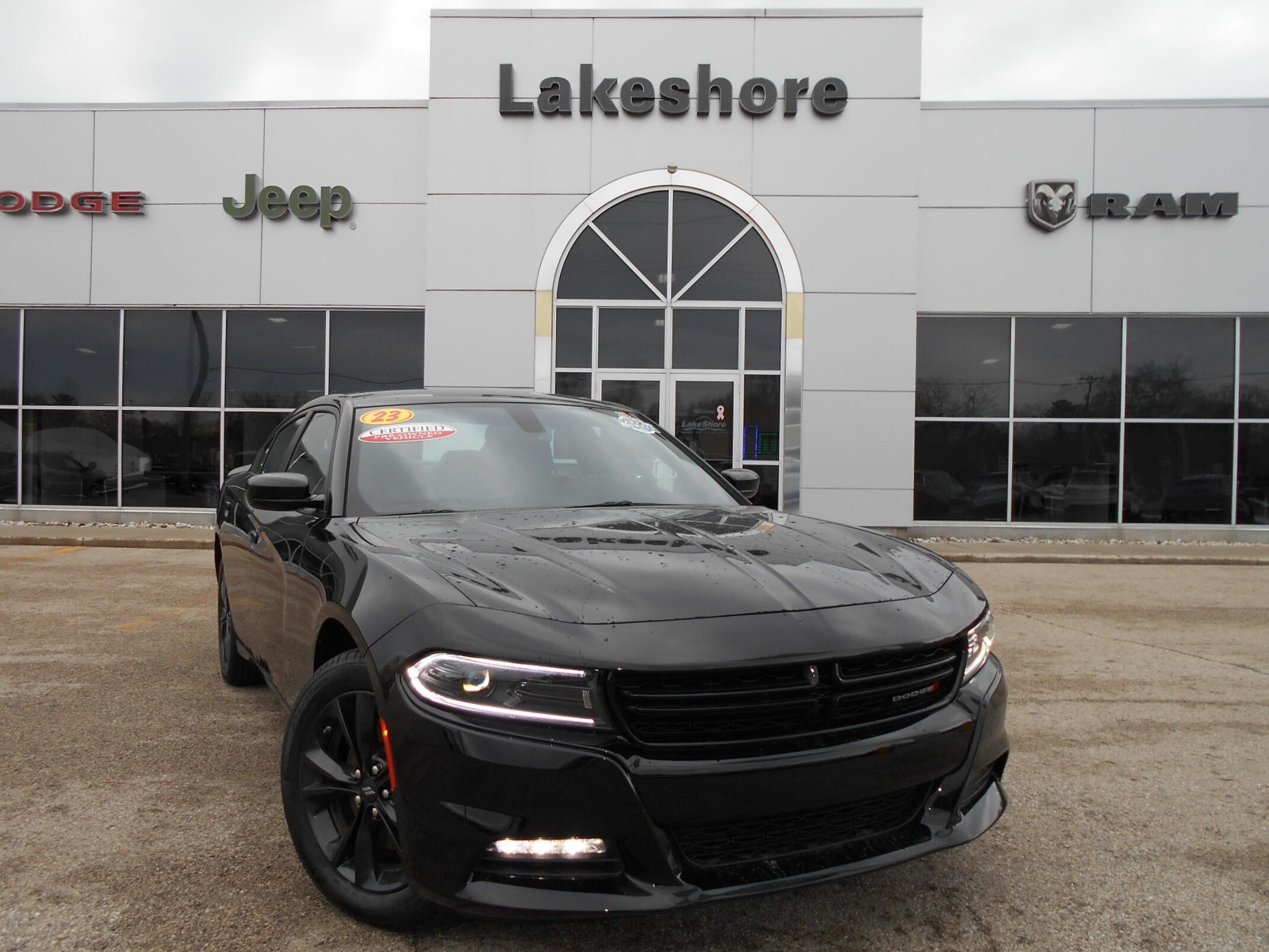 Certified 2023 Dodge Charger SXT with VIN 2C3CDXJGXPH511439 for sale in Montague, MI