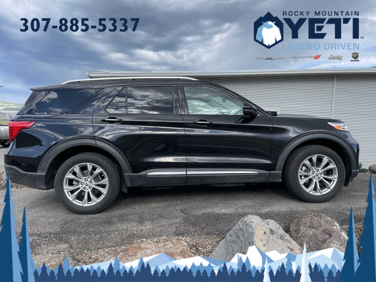 Used 2022 Ford Explorer Limited with VIN 1FMSK8FH1NGA29693 for sale in Jackson, WY