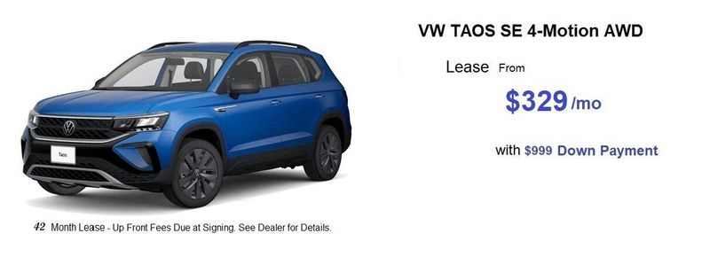 2023 Volkswagen Taos SE 4-Motion AWD w/Black Wheel Pkg in a Kings Red Metallic exterior color and Black heated seatsinterior. Schmelz Countryside Alfa Romeo (651) 867-3222 schmelzalfaromeo.com 