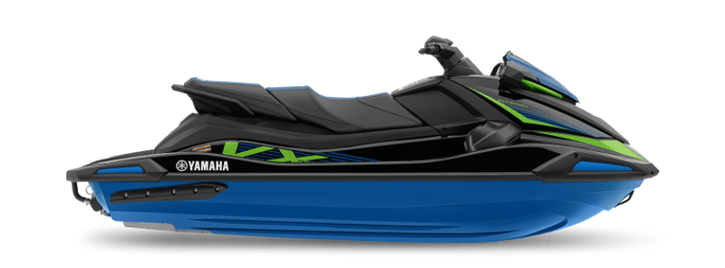 2024 YAMAHA WAVERUNNER VX DELUXE WITH AUDIO  BLACK  DEEP WATER BLUE  in a BLACK exterior color. Family PowerSports (877) 886-1997 familypowersports.com 