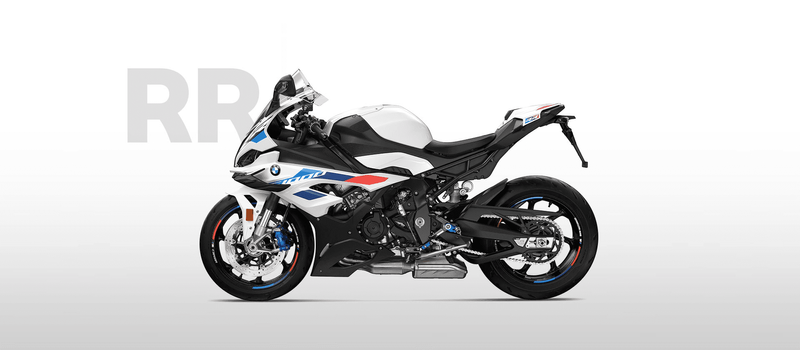 2024 BMW S 1000 RR in a LIGHT WHITE / M MOTORSPORT exterior color. Cross Country Cycle 201-288-0900 crosscountrycycle.net 
