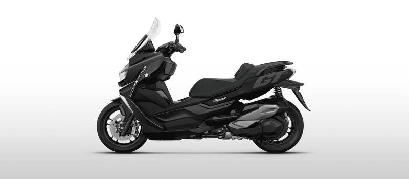 2024 BMW C 400 GT in a BLACK STORM METALLIC 2 exterior color. Cross Country Cycle 201-288-0900 crosscountrycycle.net 