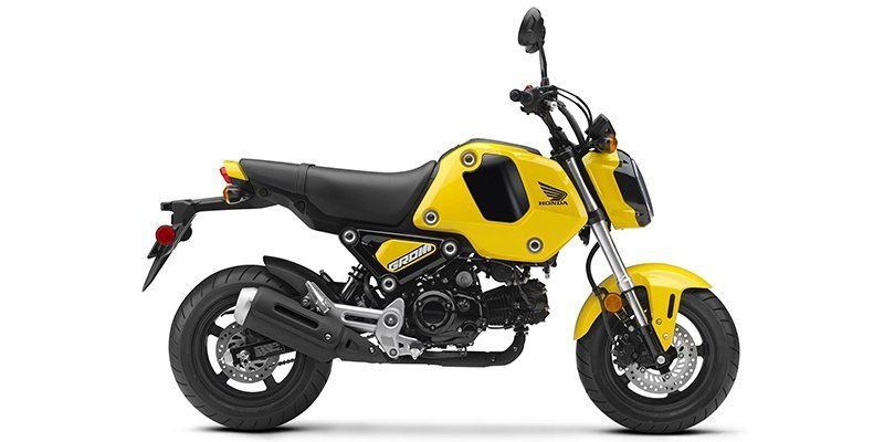 2022 Honda Grom in a Yellow exterior color. New England Powersports 978 338-8990 pixelmotiondemo.com 