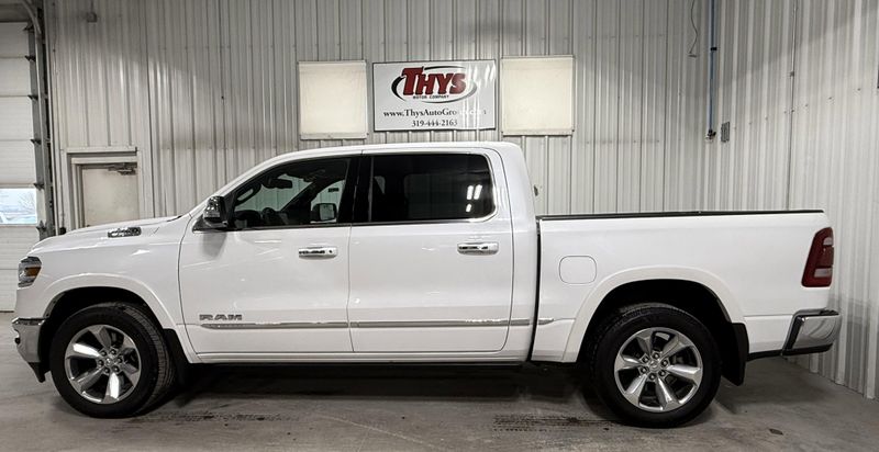 Used 2020 RAM 1500 Limited in a Ivory White Tri Coat Pearl Coat exterior color and Blackinterior. Thys Motor Company 319-318-6640 thysmotorco.com 