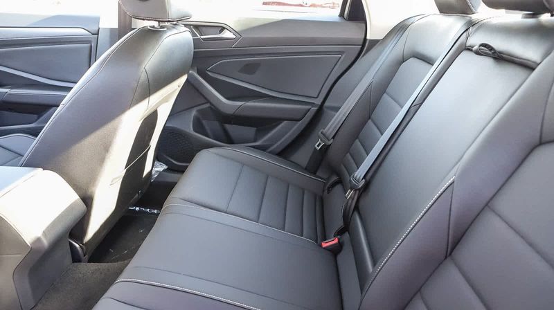2024 Volkswagen Jetta SE in a Gray exterior color. BEACH BLVD OF CARS beachblvdofcars.com 