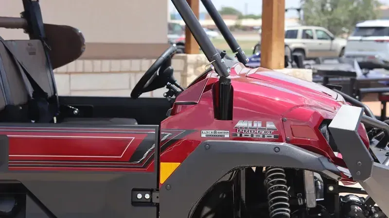 New 2026 Kawasaki MULE PROFXT 1000 LE PLATINUM RANCH EDITION METALLIC DEEP RED Image 3