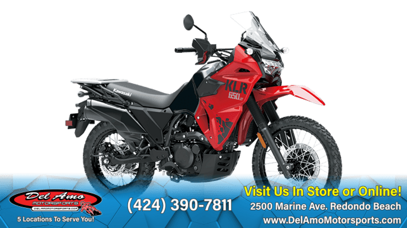 2024 Kawasaki KL650KRFNL  in a FIRECRACKER RED/METALLIC CARBON GRAY exterior color. Del Amo Motorsports of Redondo Beach (424) 304-1660 delamomotorsports.com 