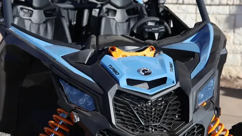 New 2025 Can-Am MAVERICK X3 MAX DS TURBO SCANDI BLUE AND ORANGE CRUSH Image 5