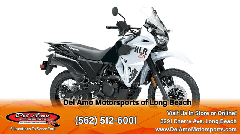 2024 Kawasaki KL650FRFNL-WT1  in a PEARL CRYSTAL WHITE/METALLIC CARBON GRAY exterior color. Del Amo Motorsports of Long Beach (562) 362-3160 delamomotorsports.com 