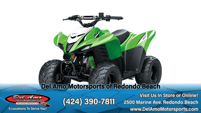 2023 Kawasaki KSF90BPFNL  in a LIME GREEN exterior color. Del Amo Motorsports of Redondo Beach (424) 304-1660 delamomotorsports.com 